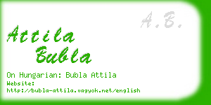 attila bubla business card